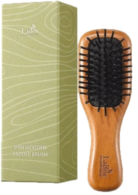 Массажная расческа для волос с деревянной ручкой LADOR