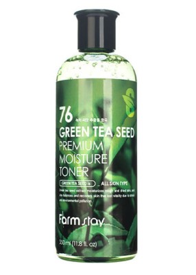 Тонер для лица увлажняющий с семенами зеленого чая FARMSTAY, 350 ML