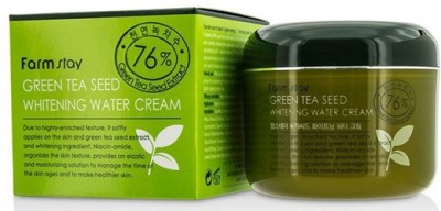 Крем для лица увлажняющий, осветляющий "Семена Зеленого чая" FarmStay, 100г